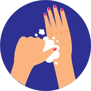 Handwashing Step Soap Application PNG image