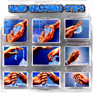 Handwashing Steps Guide PNG Oto PNG