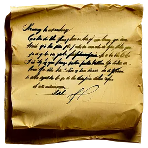 Handwritten Letter Document Png Nqp25 PNG image
