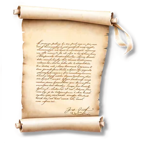 Handwritten Letter Scroll PNG 06262024 PNG