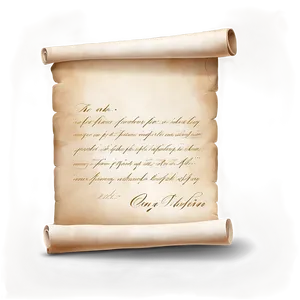 Handwritten Letter Scroll Png Qag PNG image