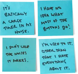 Handwritten Notes Confusion PNG image