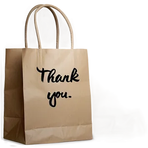 Handwritten Thank You Bag Png Odo PNG image