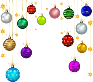 Hanging Christmas Ornaments Decoration PNG image