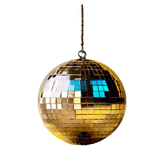 Hanging Disco Ball Blue Background PNG image