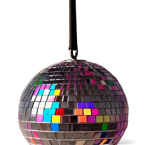 Hanging Disco Ball Teal Background PNG image