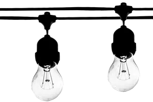 Hanging Lightbulbs Silhouette PNG