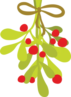 Hanging Mistletoe Illustration PNG