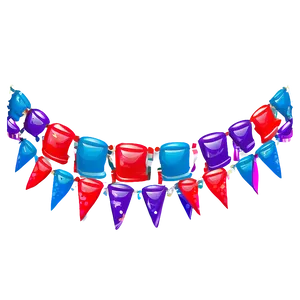 Hanging Party Streamers Png 06282024 PNG image