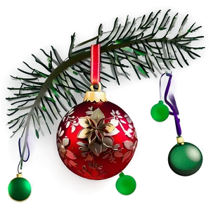 Hanging Red Ornament Png Pqy PNG image