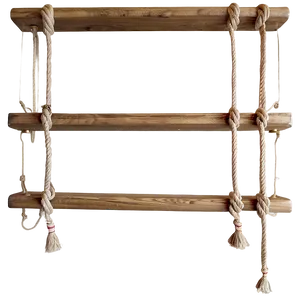 Hanging Rope Wall Shelf PNG 06282024