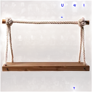 Hanging Rope Wall Shelf PNG 96