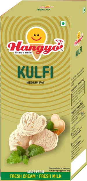 Hangyo Kulfi Ice Cream Packaging PNG