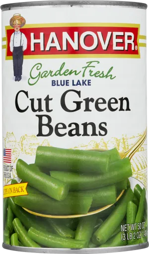 Hanover Cut Green Beans Can PNG image