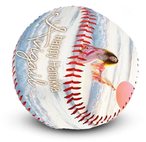 Hanukkah Themed Baseballwith Angel PNG image