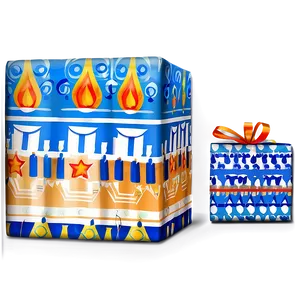 Hanukkah Wrapping Paper Png 06212024 PNG image