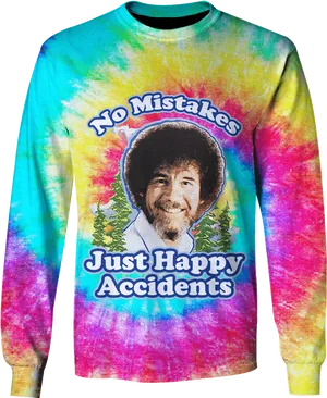 Happy Accidents Tie Dye Sweatshirt PNG image