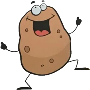 Happy Animated Potato Character