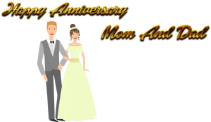 Happy Anniversary Mom And Dad Cartoon PNG image