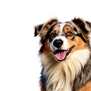 Happy Australian Shepherd PNG Qjq