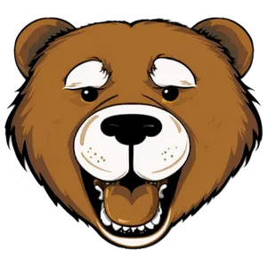 Happy Bear Face Graphic Png 06292024 PNG image