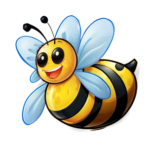 Happy Bee Illustration Png Paw74 PNG image