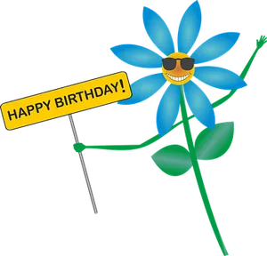 Happy Birthday Animated Flower