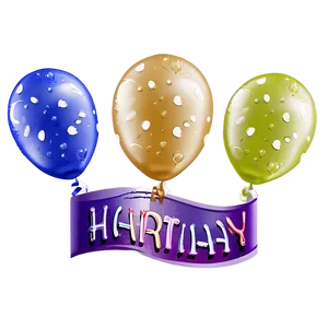 Happy Birthday Balloons PNG Qkh13