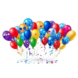 Happy Birthday Confetti Png Orp17 PNG image