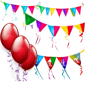 Happy Birthday Red Balloons Png 06132024 PNG image