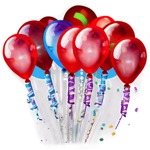 Happy Birthday Red Balloons Png Nuh98 PNG image