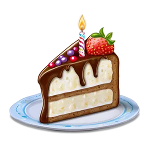 Happy Birthday Slice Of Cake Png 30 PNG image