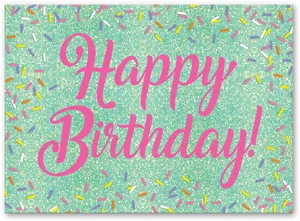 Happy Birthday Sprinkles Card PNG image