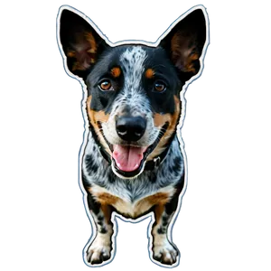 Happy Blue Heeler Png 06282024 PNG image