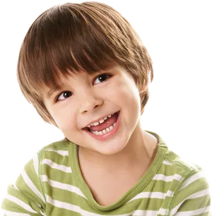 Happy Boy With Striped Shirt