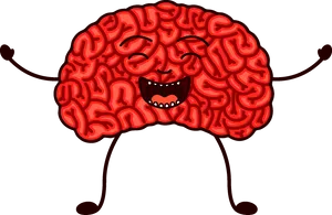 Happy Brain Cartoon PNG image