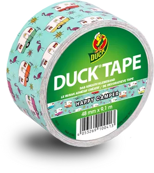 Happy Camper Printed Duct Tape Roll PNG