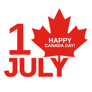 Happy Canada Day July1st Celebration PNG image