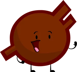 Happy Cartoon Asteroid PNG image