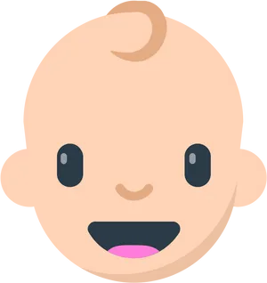 Happy Cartoon Baby Emoji PNG image