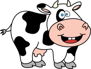 Happy Cartoon Cow Illustration
