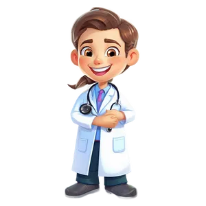 Happy Cartoon Doctor Character Png Tho82 PNG image