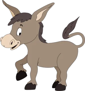 Happy Cartoon Donkey