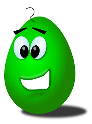 Happy Cartoon Egg Character PNG image
