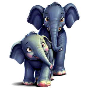 Happy Cartoon Elephant Png 06272024 PNG image