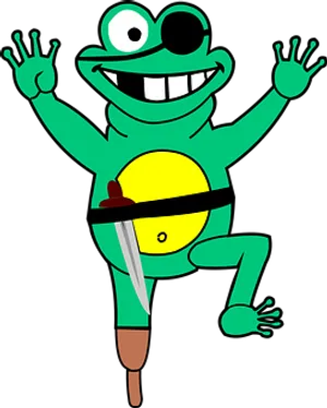 Happy Cartoon Frog Dancing