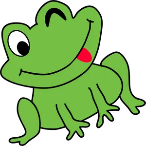 Happy Cartoon Frog PNG image