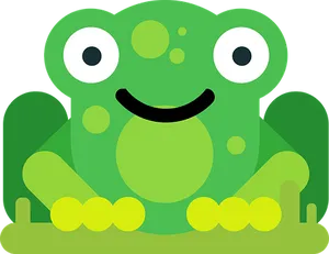 Happy Cartoon Frog