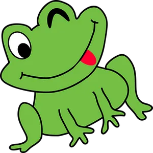 Happy Cartoon Frog