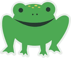 Happy Cartoon Frog Sticker
